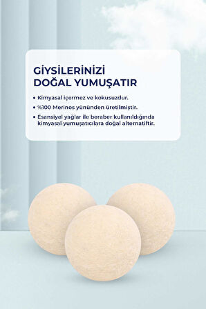 Çamaşır Kurutma Makinası İçin Uçucu Yağlar Seti 4 Adet 10ml (1 ADET YÜN KURUTMA TOPU XL HEDİYE)