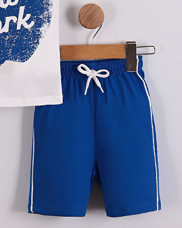 Erkek Çocuk Elmalı New York Baskılı Tişört Şort 2'li Takım