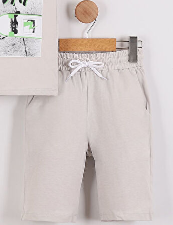 Erkek Çocuk Skate Day Baskılı Tişört Şort 2'li Takım