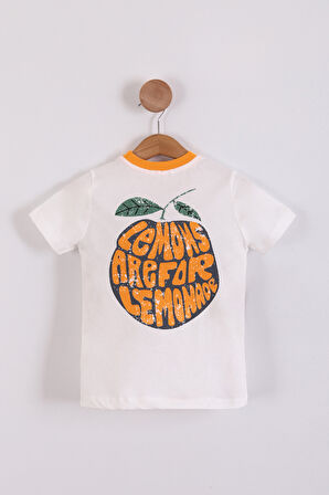 Erkek Çocuk Lemons Arefor Lemonade Baskılı Tişört Şort 2'li Takım