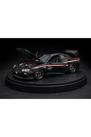Nıssan Skyline GTR Nismo Siyah Diecast Model Araba 1:24 Nıssan Gtr Diecast Araba Kapı Bagaj Açılır