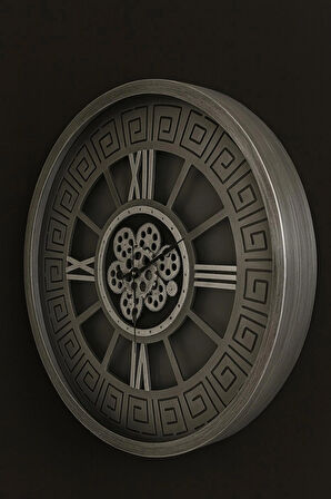 Mekanizmalı Krom Modern Duvar Saati