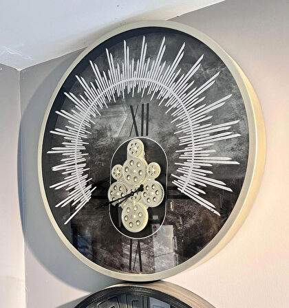 Radyal Çark Mekanizmalı Modern Duvar Saati