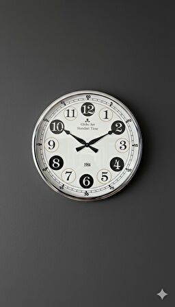 Metal Kasa Dekoratif Duvar Saati