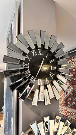 Füme Aynalı Duvar Saati