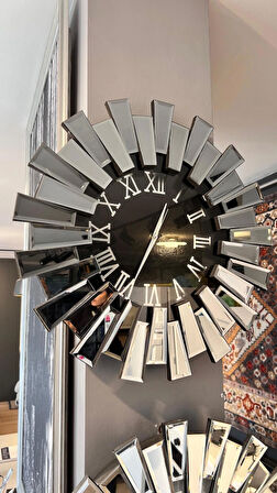 Füme Aynalı Duvar Saati