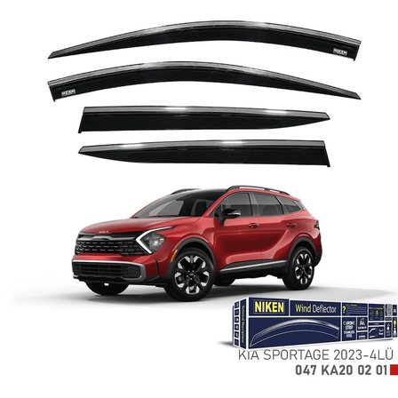 Niken Kia Sportage Cam Rüzgarlığı Kromlu 4'Lü 2023+ Sonrası