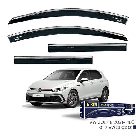 Vw Golf 8 Kromlu Cam Rüzgarlığı Niken 2021+ sonrası uyumlu