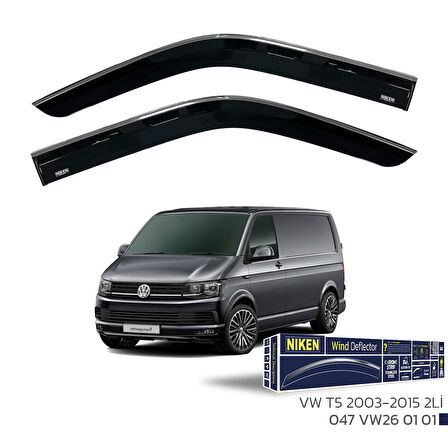Vw Transporter T5 Kromlu Cam Rüzgarlığı 2' li Niken 2003-2015 arası uyumlu