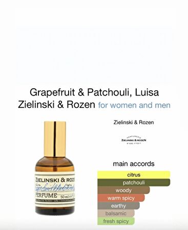 Grapefruit, Patchouli, Louise 50 ml perfume