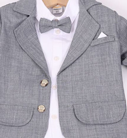Erkek Çocuk Gabardin Pantolonlu Ceketli Takım