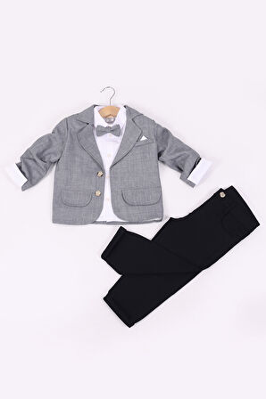 Erkek Çocuk Gabardin Pantolonlu Ceketli Takım