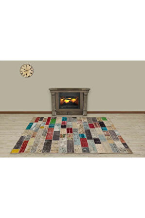 160 X 210 Model : 5006 Özel Patchwork Eskitme Halı