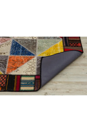 Modern Klasik Patchwork Eskitme Halı 120x180