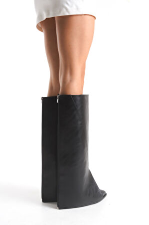 Kadın Sivri Burun Topuklu Günlük Çizme & Bot Spigo Siyah