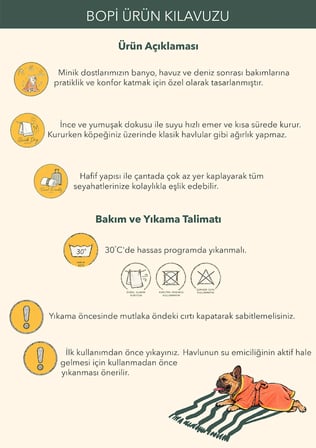 Hızlı Su Emici,Pratik Kullanımlı Köpek Bornozu