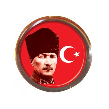Vatan Vt613 Rozet Atalı Kalpaklı Bayrak Yuvarlak (30 Lu Paket)