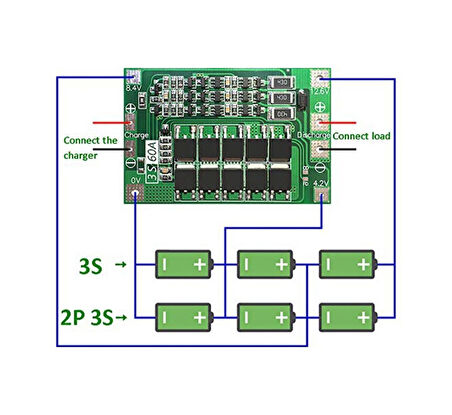 3S 60A Bms Devresi (Balanslı)