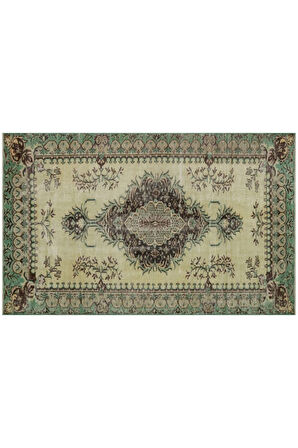 Gerçek El Dokuma Eskitme Vintage Halı 174x272