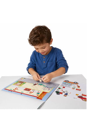 Melissa & Doug Yeniden Kullanılabilir Sticker Pad - Kasabam Serisi (200+ Çıkartma, 5 Sahne)
