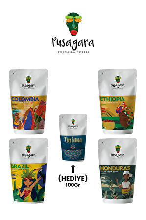 Pusagara Dünya Kahveleri Deneme Seti 4 Paket