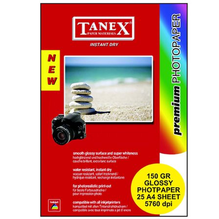 Tanex A4 Fotoğraf Kağıdı 150 Gr. 25 Li Fot-150A4025 (1 Paket 25 Adet)