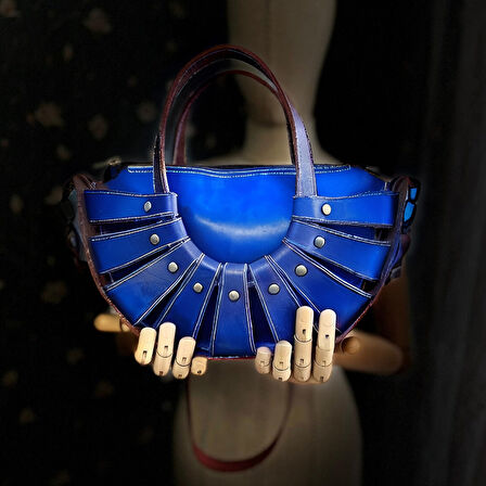 CARIDEA El Yapımı Hakiki Deri Bayan Çanta, Clutch, El Omuz Çantası v21