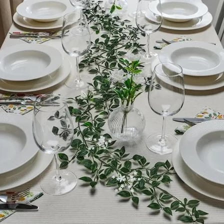 IKEA SMYCKA yapay çelenk , beyaz, 1.5 m, bahar yıldızı, iç-dış mekan 