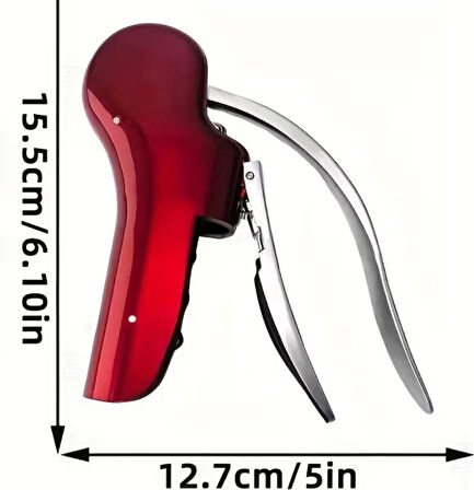Tirbuşon Profesyonel Dökme Demir Şarap ve Şampanya Mantar Açacağı Güvenli Tutuşlu