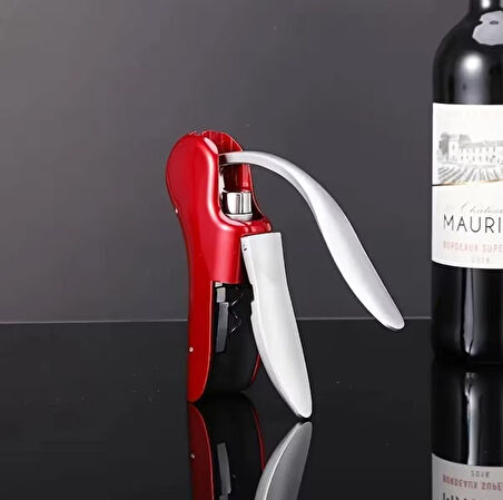 Tirbuşon Profesyonel Dökme Demir Şarap ve Şampanya Mantar Açacağı Güvenli Tutuşlu