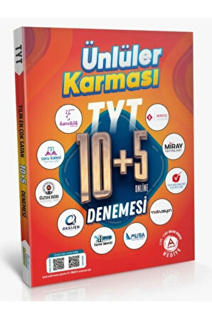 ÜNLÜLER KARMASI  2024 TYT 10 YAYIN 10+5 DENEME YENİ KAPAK