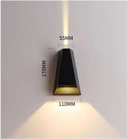 CATA 6W (2X3W) LED ÇIFT TARAFLI İÇ VE DIŞ MEKAN APLIK MALTA IP44 AYDINLATMA CT-7063