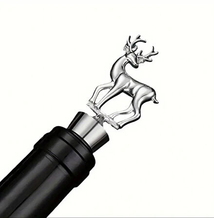 Zarif Gümüş Gri Kaplama Geyik Şeklinde Şarap Ve Şampanya Tıpası