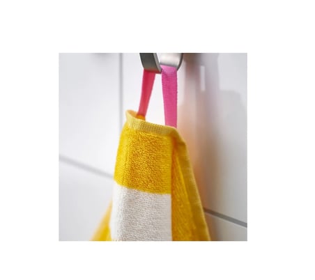 IKEA SLANHÖSTMAL banyo havlusu , beyaz-sarı, 100x150 cm 