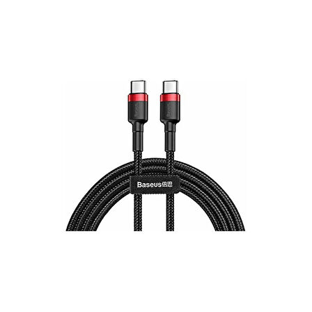 Baseus Cafule 20V 3A 1m Pd2.0 60W Flaş Şarj USB Kablo Kırmızı/siyah