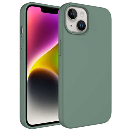 Teleplus Apple iPhone 14 Kılıf Liquid Silinebilir Leke Tutmaz Kivi Lansman Silikon