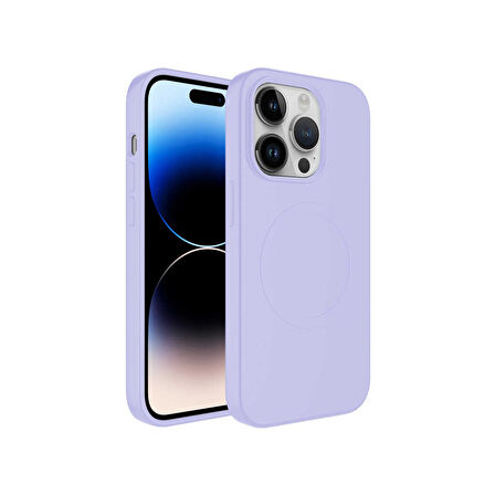 Teleplus Apple iPhone 11 Pro Max Kılıf Plas Tacsafe Wireless Şarj Özellikli Silikon Lila