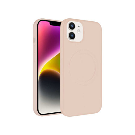 Teleplus Apple iPhone 11 Kılıf Plas Tacsafe Wireless Şarj Özellikli Silikon Pembe