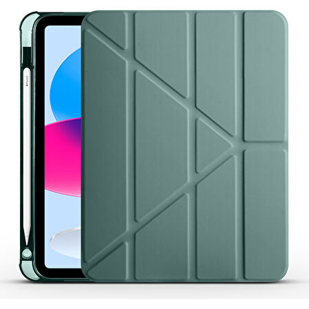 Teleplus Samsung Galaxy Tab S7 Fe T730 Kılıf Trifolding Standlı Kalemlikli Kapak Rd1
