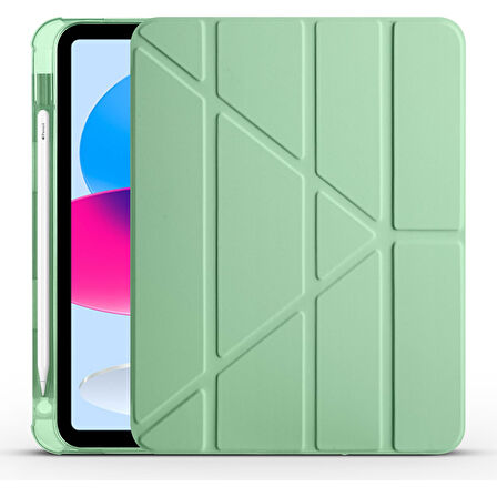 Teleplus Samsung Galaxy Tab A4 10.4 T500 Kılıf Trifolding Standlı Kalemlikli Kapak Rd2