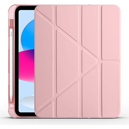 Teleplus Apple iPad Air 10.9 2022 5.nesil Kılıf Trifolding Standlı Kalemlikli Kapak Rd2