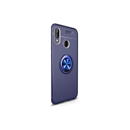 Teleplus Huawei P Smart 2019 Kılıf Ravel Yüzüklü Mıknatıslı Silikon Lacivert