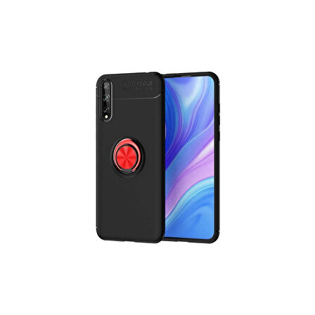 Teleplus Huawei Y8P Kılıf Ravel Silikon Yüzüklü Mıknatıslı Bordo