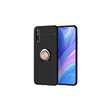 Teleplus Huawei P Smart S Kılıf Ravel Silikon Yüzüklü Mıknatıslı Bronz