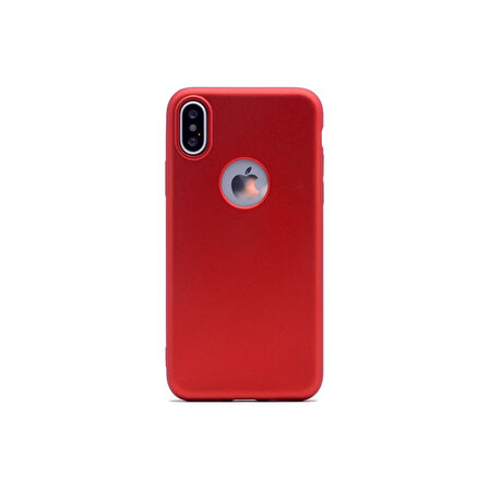 Teleplus Apple iPhone x Kılıf Premier Silikon Kılıf Mat Kılıf Kırmızı