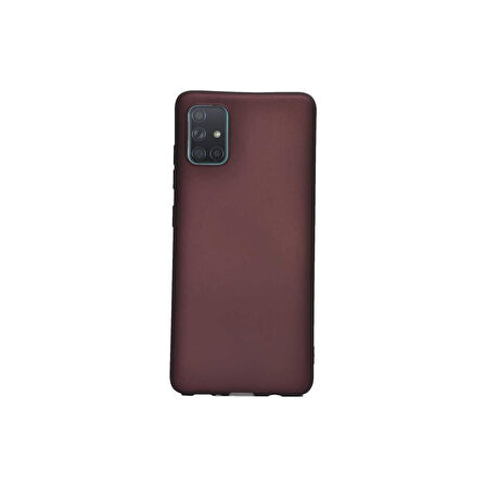 Teleplus Samsung Galaxy A31 Kılıf Premier Silikon Esnek Koruma Mürdüm
