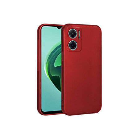 Teleplus Xiaomi Redmi Note 11E Kılıf Renkli Lüx Korumalı Premier Mat Silikon Kırmızı