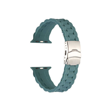 Teleplus Watch 4 5 40MM Kordon Mat Silikon Ayarlanabilir KRD72 Yeşil