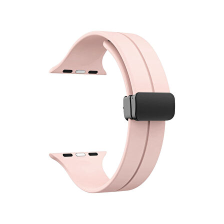 Teleplus Watch Ultra Kordon Ayalanabilir Mıknatıslı Mat Silikon KRD84 Açık Pembe