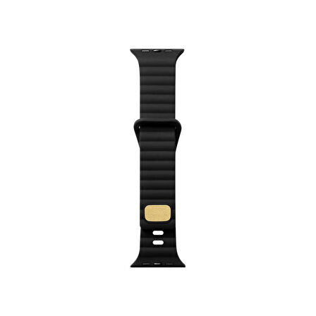 Teleplus Watch 6 40 mm Kordon Silikon Metal Tokalı Ayarlanabilir KRD73 Siyah